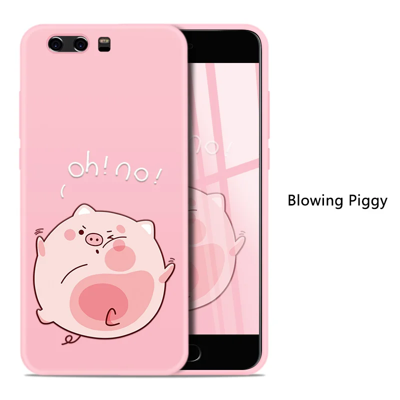 Blowing Piggy Asina, милый мультяшный чехол для huawei P10, чехол, силиконовый чехол, Fundas для huawei P9 Lite P20 Lite P, умный чехол, противоударный чехол - Цвет: Blowing Piggy