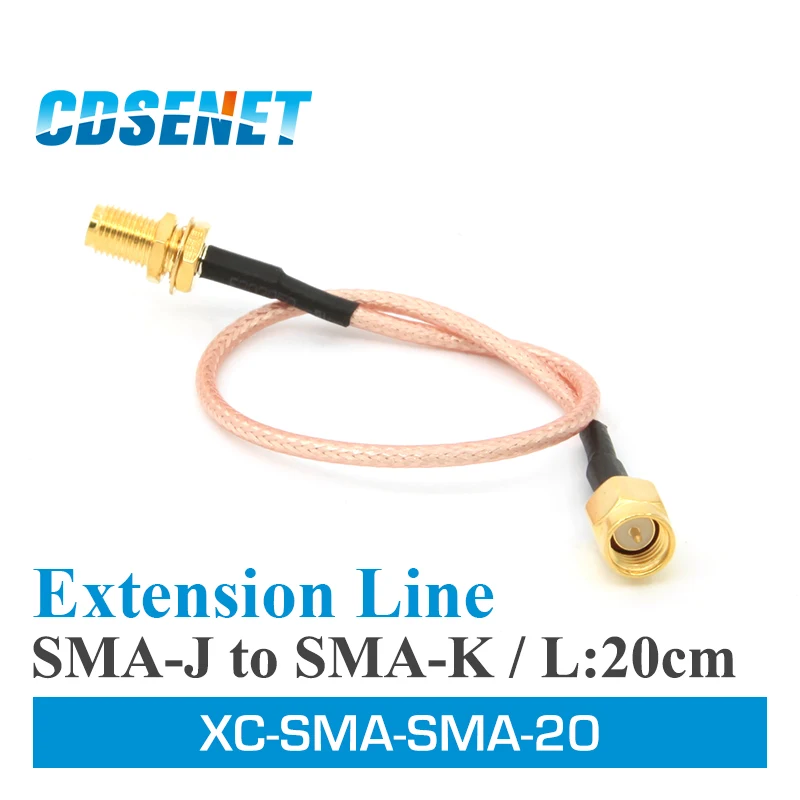 

Free Shipping 10pcs Wifi Antenna Extension Cable Line 20cm XC-SMA-SMA-20 SMA Male To SMA Female Cable Connector