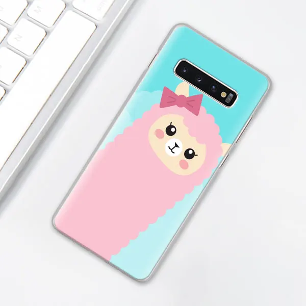 009 Милый ламы Альпака чехол для телефона для samsung Galaxy S10e S10 плюс S7 S8 S9 Plus, Note 8, 9, 10, плюс S10 5G M20 M30 жесткий чехол Coque - Цвет: 009