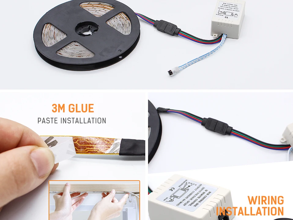 SMD5050 светодиодный светильник 12 В 12 в 5 м с европейской вилкой RGB ТВ задний светильник 16 цветов светодиодный светильник с дистанционным управлением Диодная лента гибкий контрольный Лер