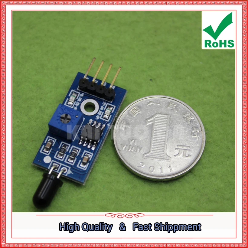 Модуль датчика пламени модуль обнаружения пожара инфракрасного приемника (4