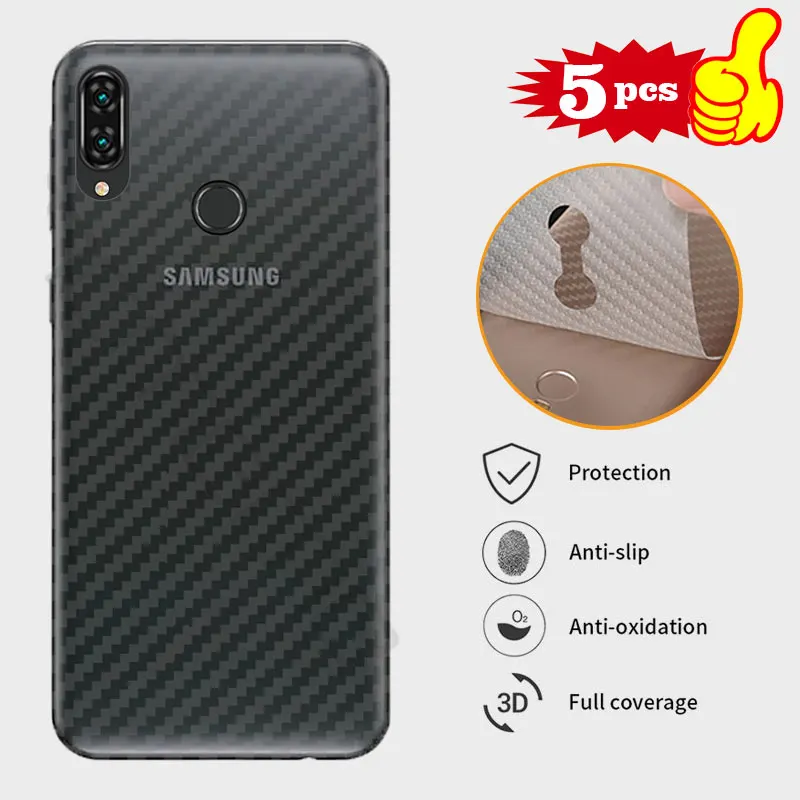 5 шт./лот пленка для Samsung Galaxy M20 M 20 углеродное волокно мягкая задняя наклейка с