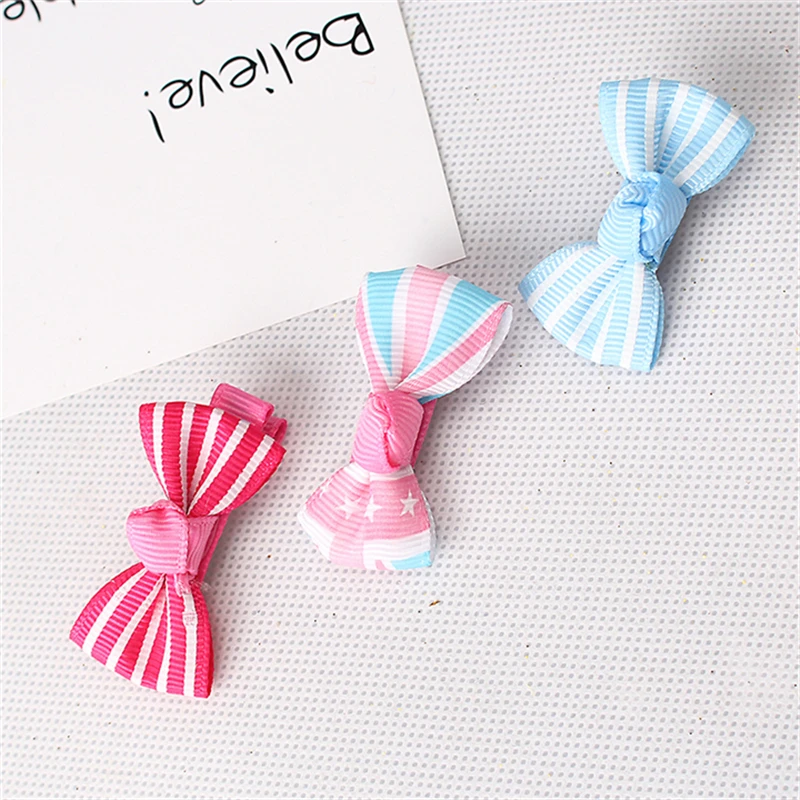 C 1PC Bow Hairpins Girls Hair Accessories Striped Pattern Butterfly Barrette Kids Ornaments Bow-knot | Детская одежда и обувь