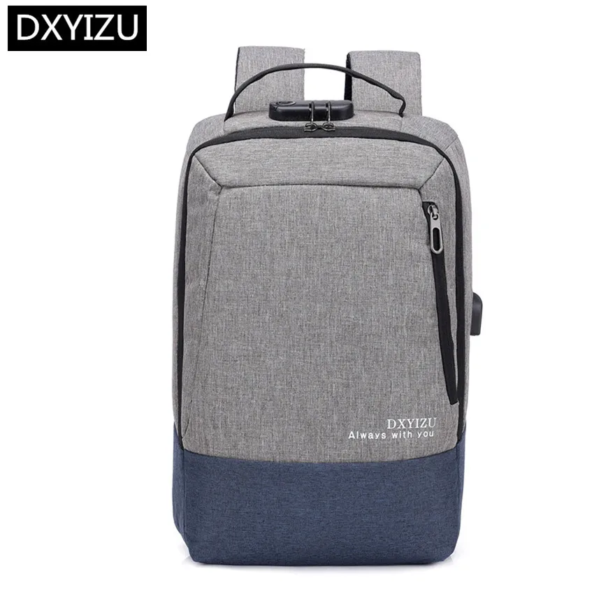 Dingxinymizu мужской деловой умный рюкзак с защитой от кражи и паролем usb школьные