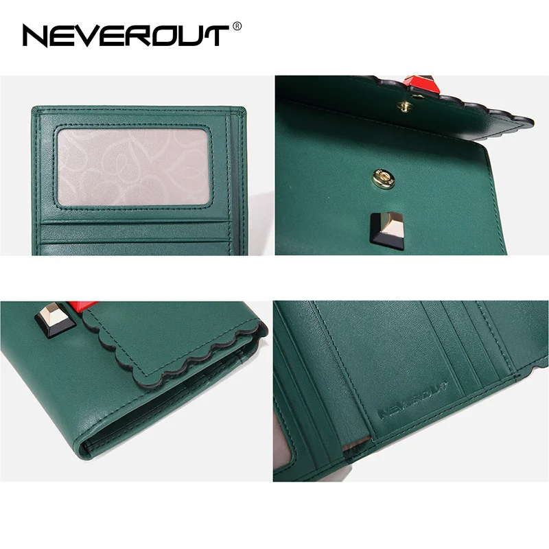NEVEROUT женские Мини Короткие Кошельки кожаный женский кошелек кошельки с рюшами