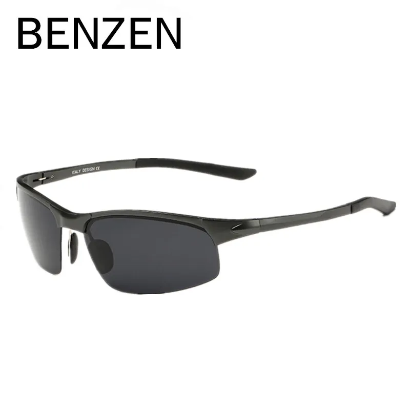 

BENZEN Polarized Sunglasses Men Al-Mg Alloy Sun Glasses For Men Driving Glasses Oculos De Sol Masculino With Case 9090