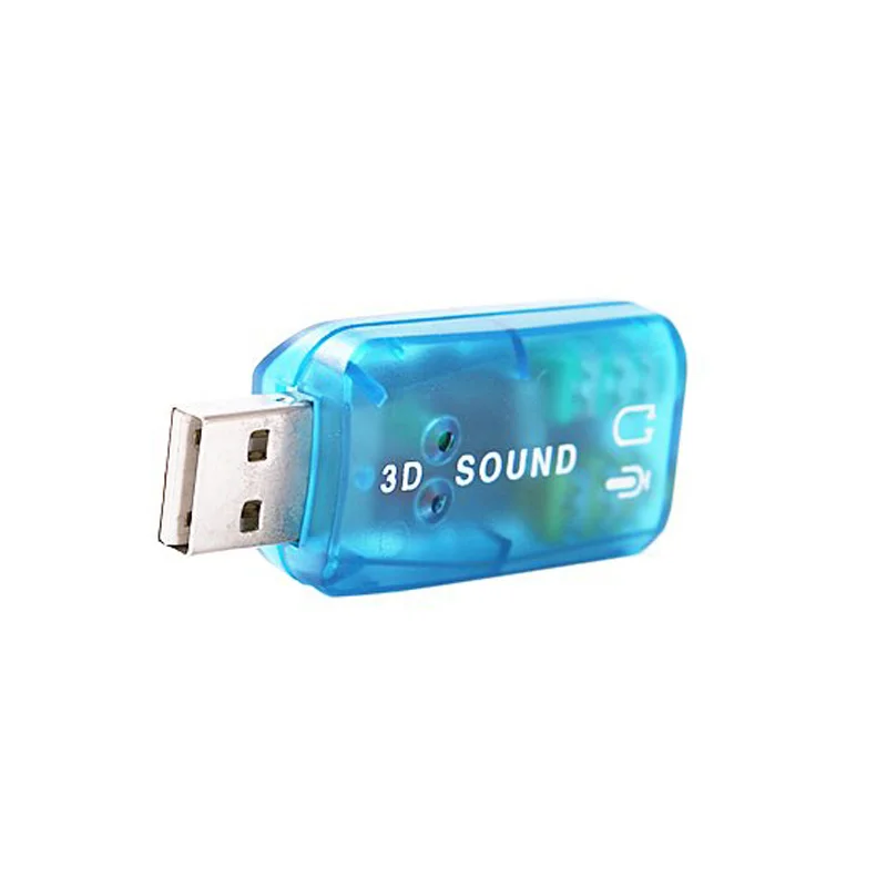 Внешняя звуковая карта USB 5 1 с поддержкой 3-мерного звука для ПК ноутбука 3*3*3 см |