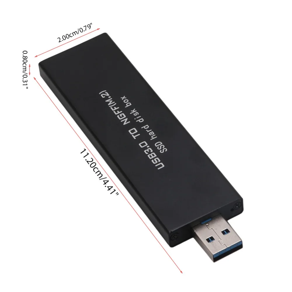 

USB 3.0 to M.2 NGFF SSD Mobile hard disk box External Enclosure Storage Case NEW Dropshipping