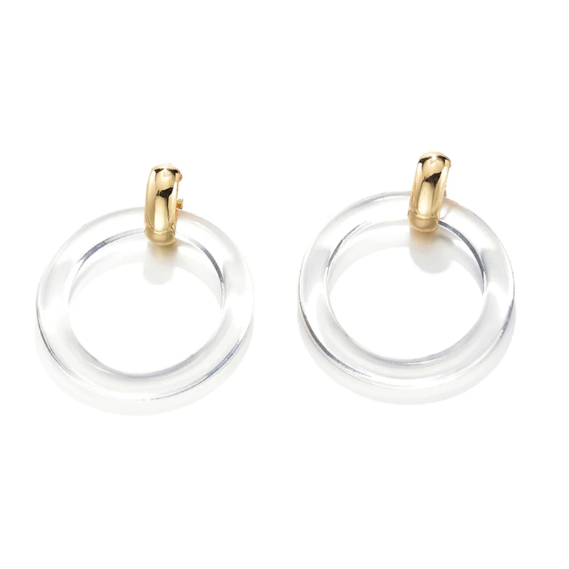 Женские акриловые серьги-кольца большие круглые серьги из акрила и ацетата
