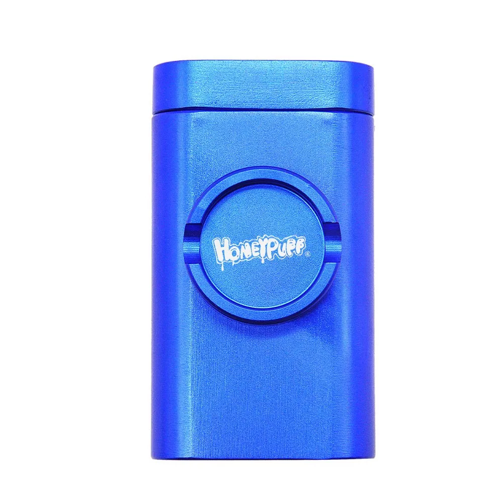 Blue Honeypuff Алюминиевый чехол с зажимом и точильщиком комбинированный Точильщик для табака чехол для трубы с чехлом для хранения Чехол для курительной трубки все в одном - Цвет: Blue Honeypuff