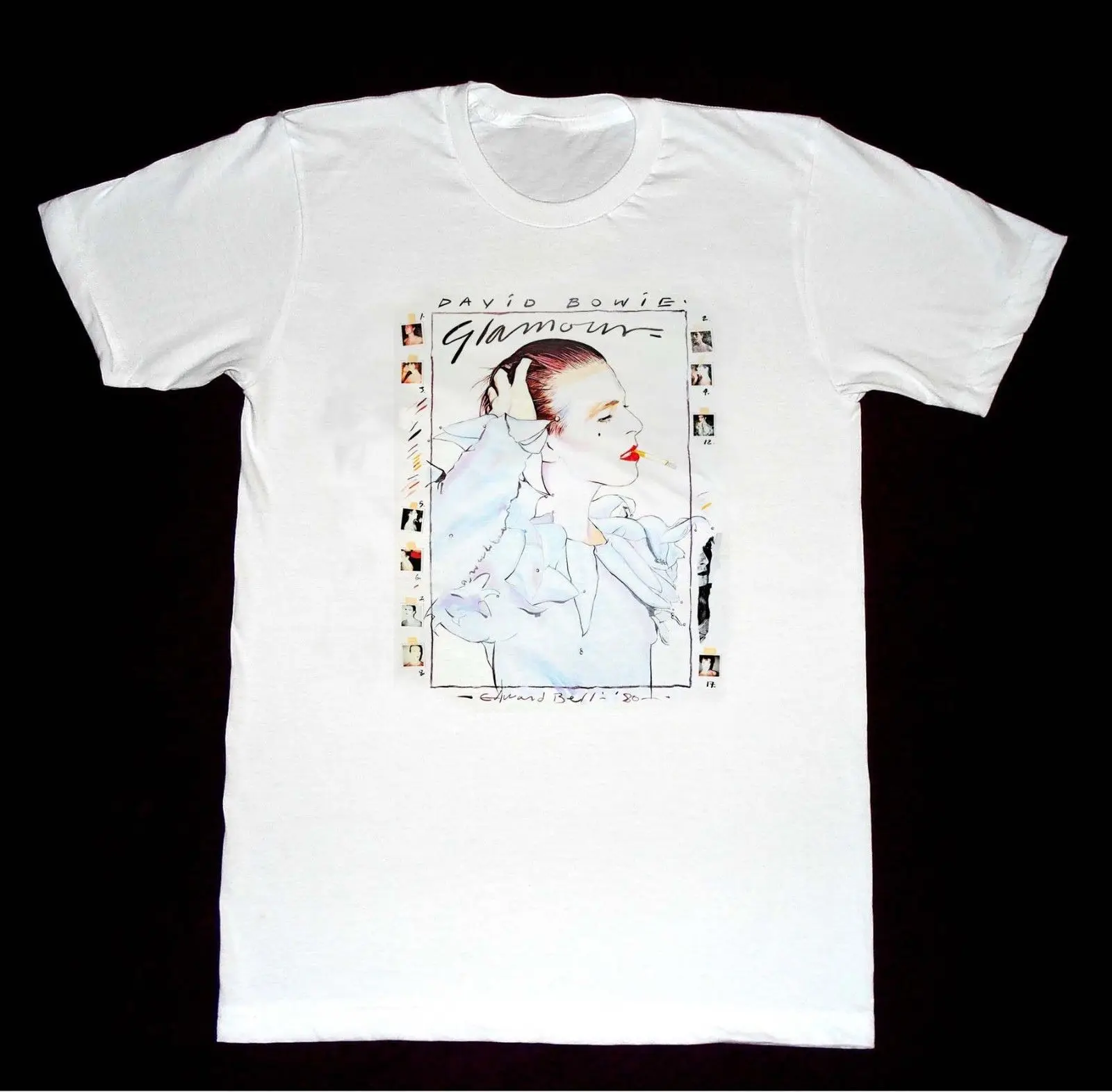 Гламурная футболка David Bowie модная Винтажная с короткими рукавами хлопковые