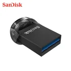 Двойной Флеш-накопитель SanDisk CZ430 флеш-накопитель USB 3,0 Ultra Fit 256 ГБ 128 ГБ оперативной памяти, 32 Гб встроенной памяти 16GB флэш-накопители 64 Гб до 130 МБс. высокое Скорость usb флешки на флэшке, бесплатная доставка