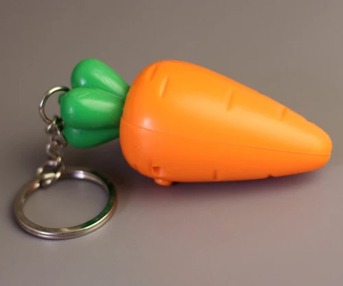 5 Carrot 50 шт./лот звук и светодиодный 3D фрукты овощи морковь брелок «клубника» кокосовый брелок для ключей с фигуркой ладони Арбуз брелок для ключей Вишня - Цвет: 5 Carrot