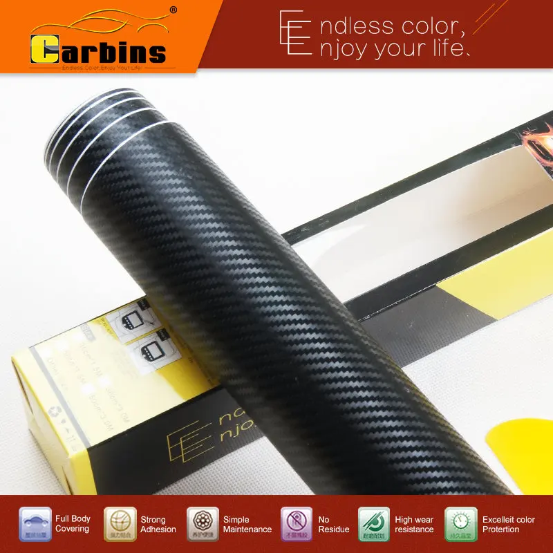 0.5*3 meters Big sale! 3D/4D carbon fiber black vinyl car wrap decal roll for cars laptop mobile phone furniture stickers | Автомобили и