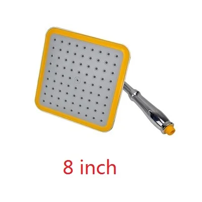 8 Inch Square " дождевой Душ ультра-тонкий большой дождевой насадка для душа/душевой шланг и кронштейн для ванной комнаты высокого давления ручная душевая головка BT-08 - Цвет: 8 Inch Square