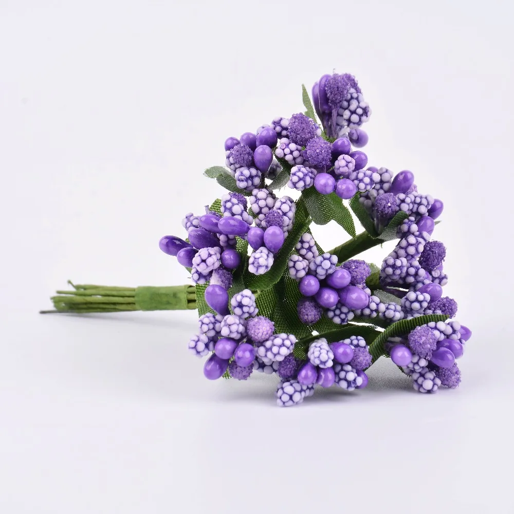 12 шт./лот ручной работы Искусственные цветы Stamen Sugar для Свадьбы вечерние