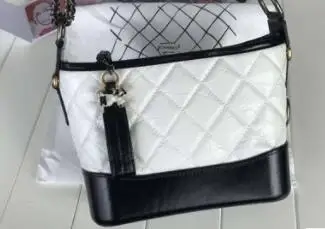 black with white Брендовая дизайнерская Высококачественная женская сумка из натуральной кожи, Повседневная Дамская сумка на молнии с ромбовидной решеткой - Цвет: black with white