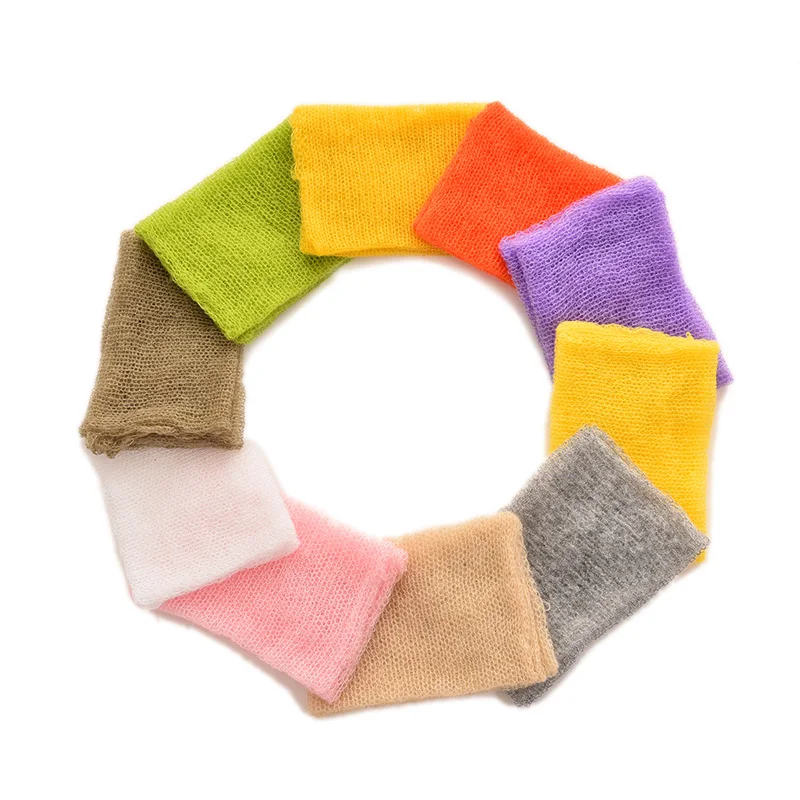 2017 New Newborn Photography Wraps Candy Color Kniting Hats baby photography props Handmade Headband for Girls Boys | Детская одежда и