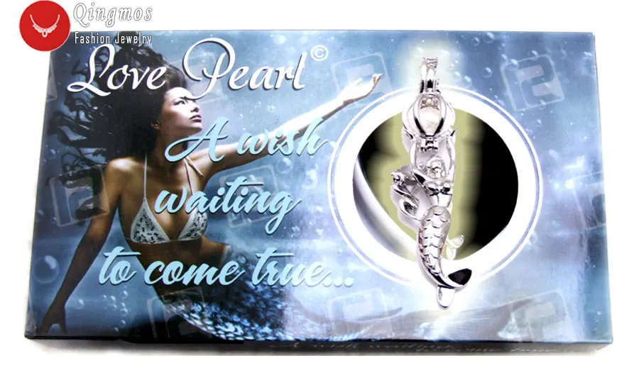 Женское жемчужное ожерелье чокер Qingmos с жемчужинами 10*50 мм Клетка Русалка Желание