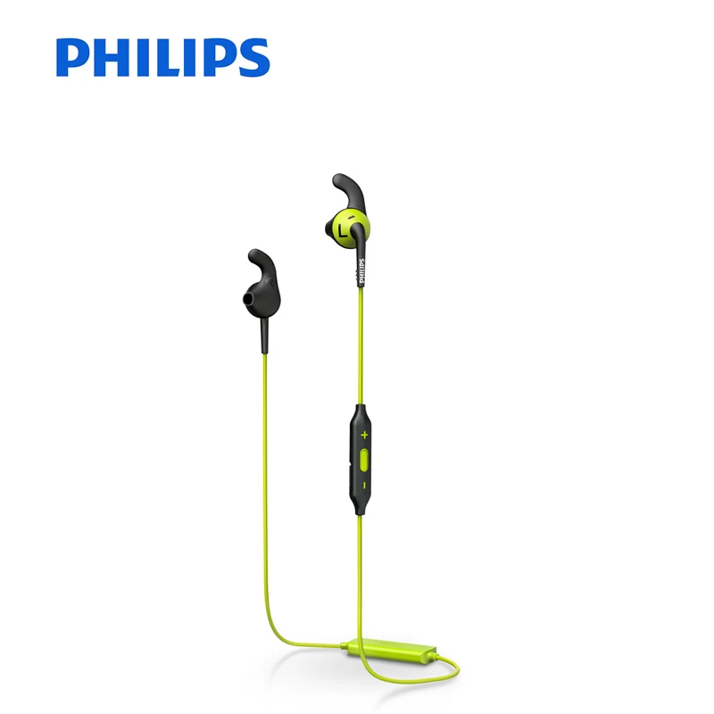 Green Philips SHQ6500 Оригинальные Bluetooth наушники-вкладыши Беспроводные спортивные водонепроницаемые провода Управление гарнитура с микрофоном для samsung - Цвет: Green