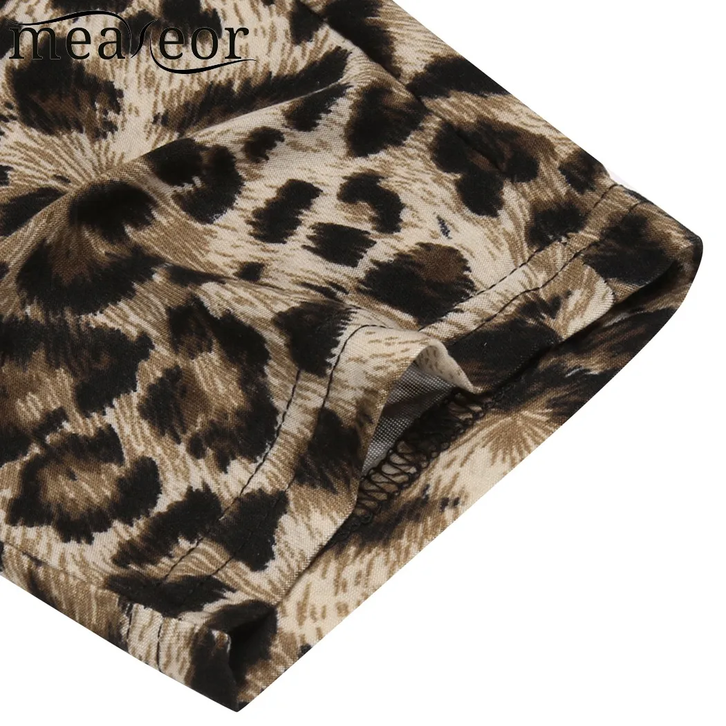 Meaneor женские леопардовые обтягивающие леггинсы большого размера с высокой