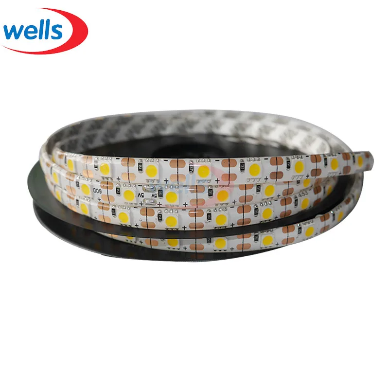 DC5V 5050 3528 SMD 50 см 1 м 2 м Светодиодная лента светильник IP30/IP65 гибкий светильник, Рождественская настольная декоративная лента