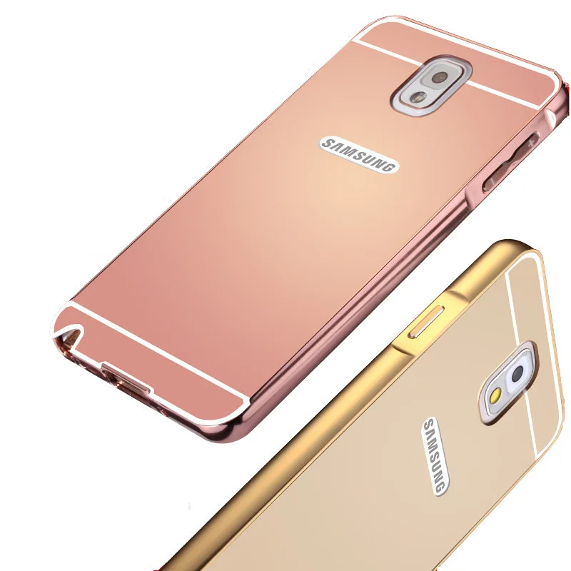 Для samsung Galaxy Note 3 4/Примечание 5 случае зеркало золото гибридный Алюминий