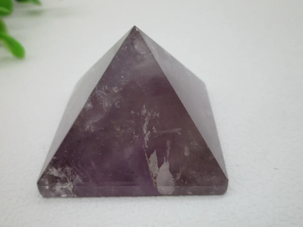 

Natural Light Quartz Amethyst pyramid Points Single Terminated Crystal Wand Polished Reiki Healing Specimen