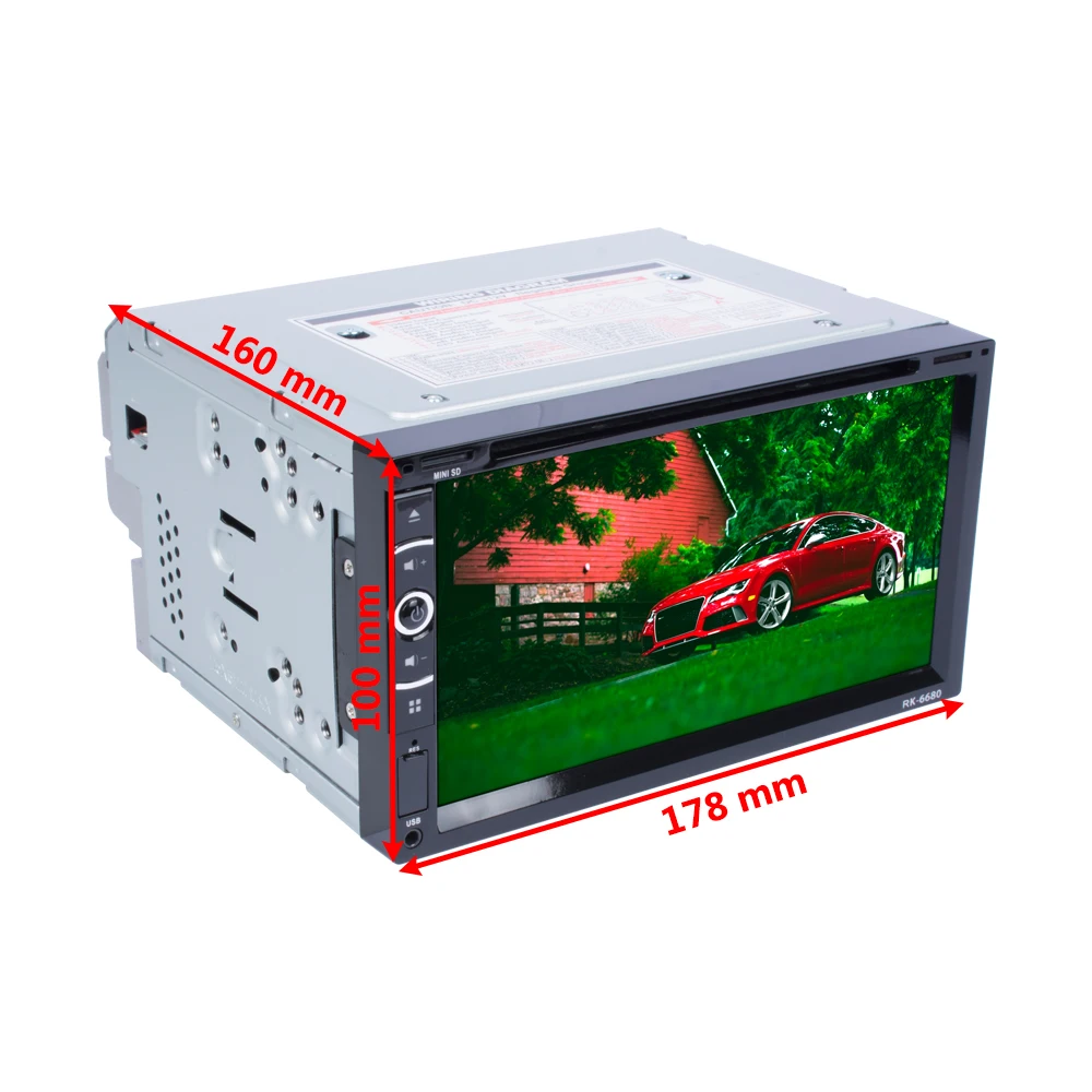 Универсальный двойной 2 Din автомобильный DVD плеер 6 95 &quotАвто видео/Mutimedia MP5/4/3