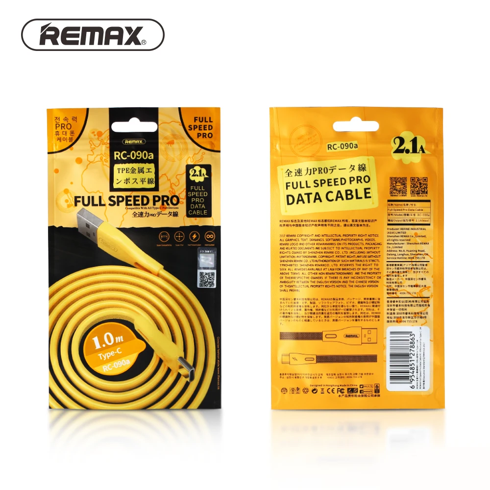REMAX Full Скорость Pro RC 090a кабель для передачи данных samsung S10 S9 S8 Xiaomi huawei p10 lite Коврики 20