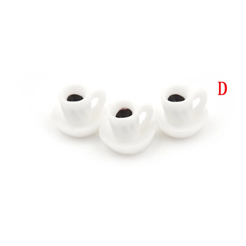 5pcs/Set Cute Resin 3D Coffee Cup Miniatures Models scene Mini Milk Bottles Figurine Simulation Model Doll House Accessories |