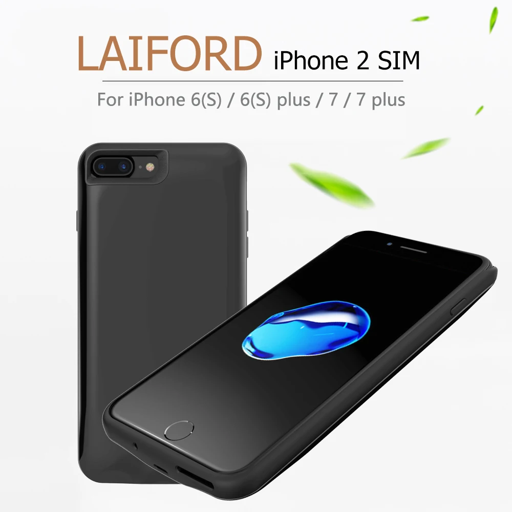 

LAIFORD Dual SIM Dual Standby Cases For iPhone6/6plus Rubber Phone Shell Ultra-thin Back Clip Battery 1500/2500mAh Power Bank