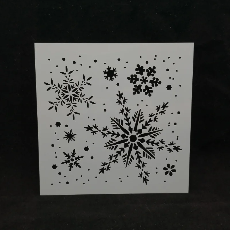 

15*15 Snowflake Layering Stencils for Diy scrapbook/photo album Decorative Embossing coloring,painting stencil,home decor