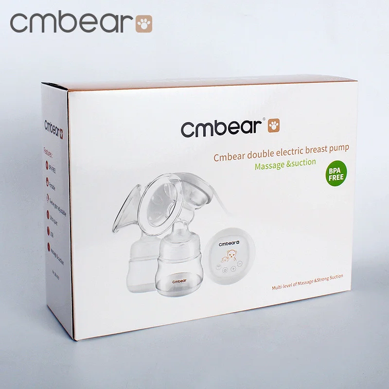 Двойной Электрический молокоотсос CMbear портативный 9 передач массажный без
