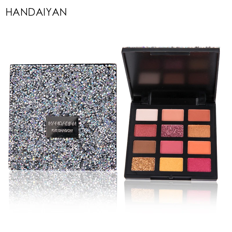 Модные блестящие матовые бархатные тени для век макияж 12 видов цветов Тени