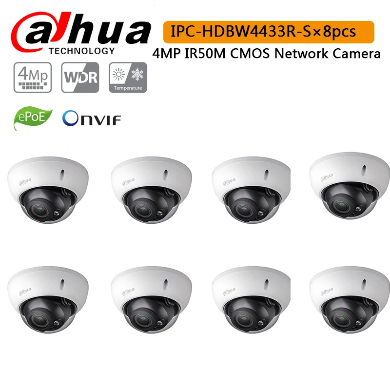 Dahua IPC-HDBW4433R-S 4MP Starlight камера IK10 IP67 Встроенный слот для sd-карты POE Замена IPC-HDBW4431R-S