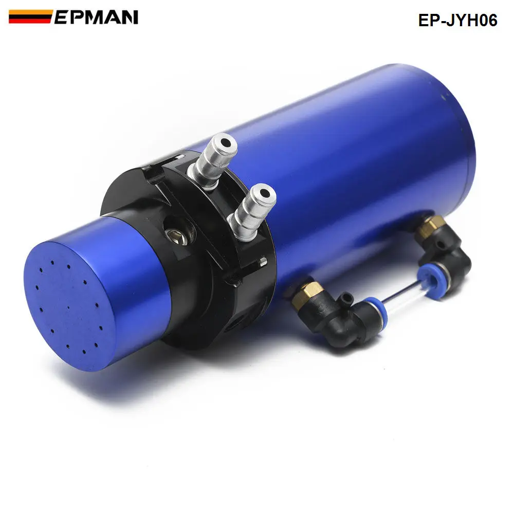 Epman двигатель Заготовка алюминиевый двигатель маслоуловитель Rservoir Breather Tank/Can с манометром EP-JYH06