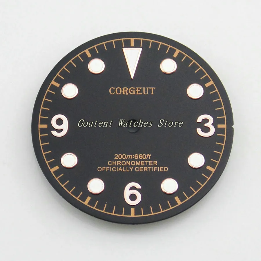 P542 Corgeut 30,5 мм черный/кофейный циферблат лица комплект ETA 2824/2836 Miyota 8205/8215 Автоматический ход Мужские t мужские часы - Цвет: P542