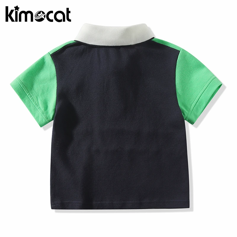 Kimocat/Летняя одежда для маленьких мальчиков хлопковая футболка с короткими