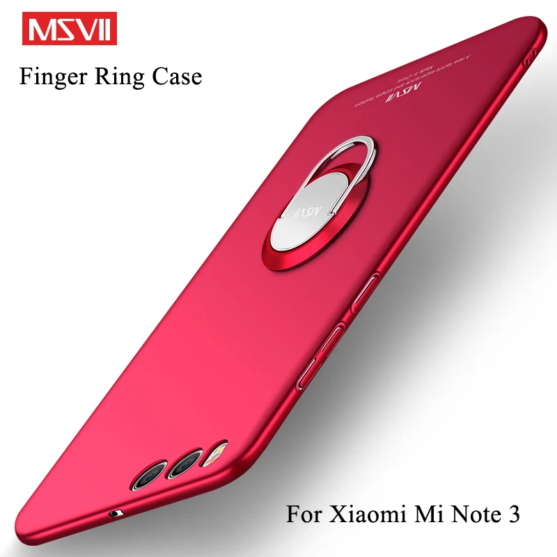 MSVII Cover For Xiaomi Mi Note 3 Case Finger Ring Slim Skin Cases Car Holder Xiomi Note3 |