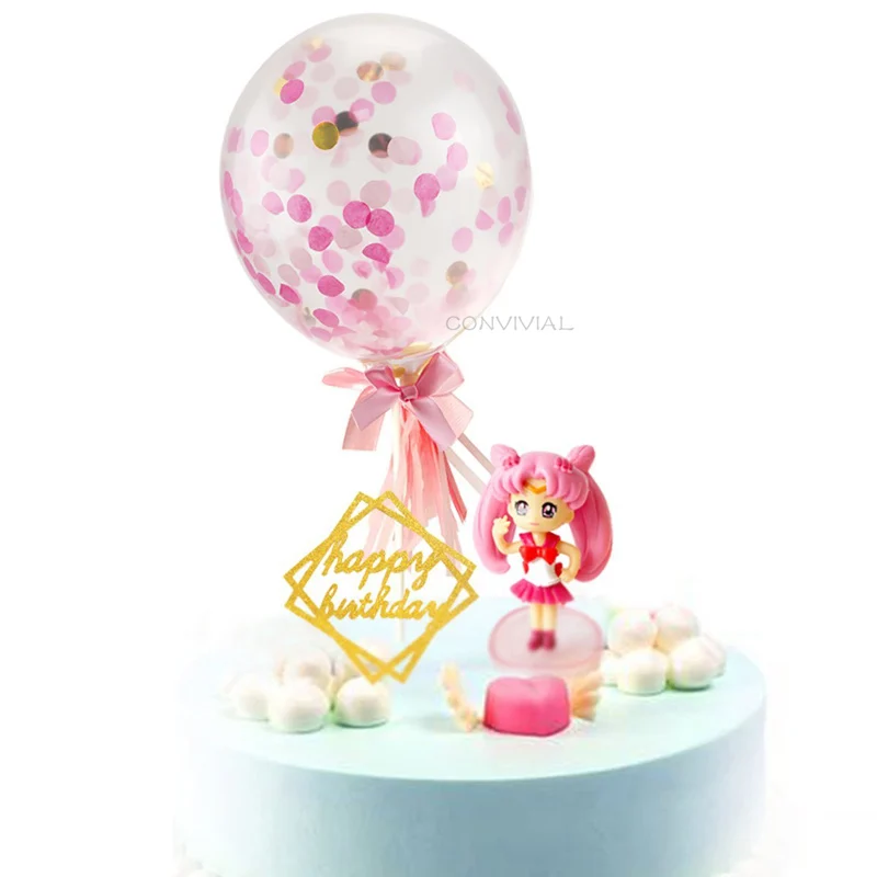 Комплект из 2 предметов 5 дюймов воздушный шар &quotКонфетти&quot торт топпера