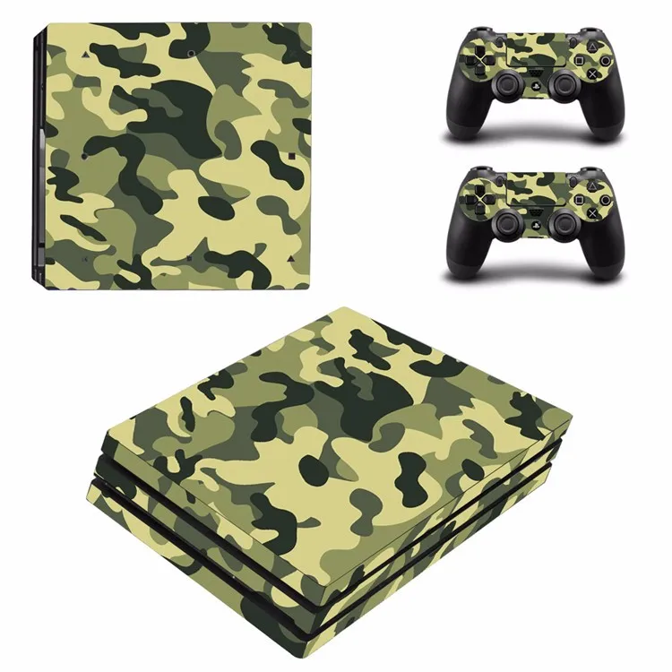 Новая камуфляжная Виниловая наклейка для sony Playstation 4 Pro консоль+ 2 шт контроллер наклейка для PS4 Pro