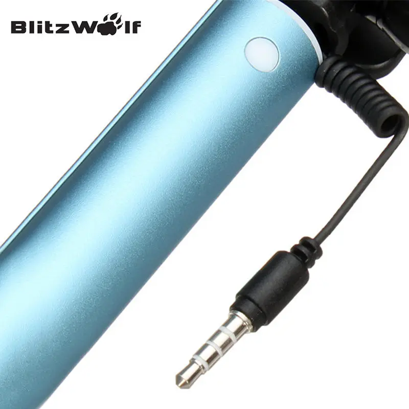 BlitzWolf мини раздвижная селфи-Палка с проводным управлением монопод для iPhone 6 samsung