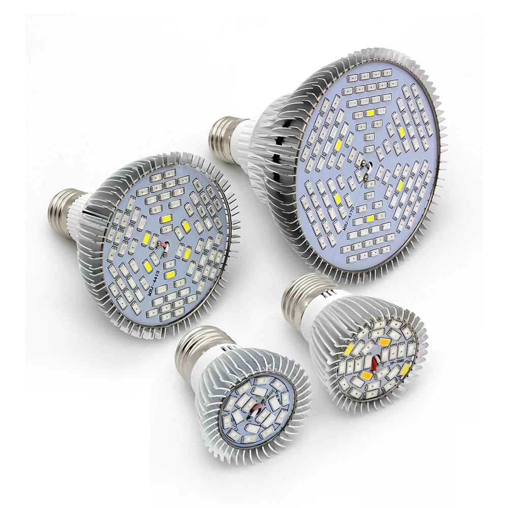 Светодиодная лампа полного спектра для выращивания растений 18 Вт 25 30 50 80 E27 E14 GU10 85