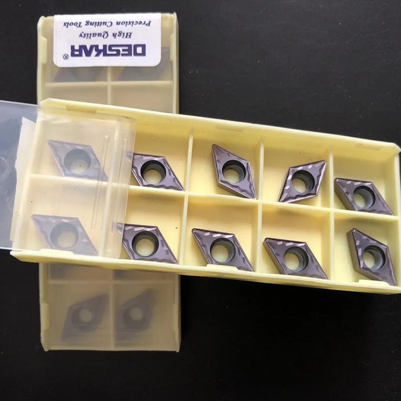 10 шт./кор. DESKAR DCMT11T304 LF6018 DCMT32.51/DCMT11T308 LF6018 DCMT32.52 ЧПУ Карбидное лезвие вставки для нержавеющей стали