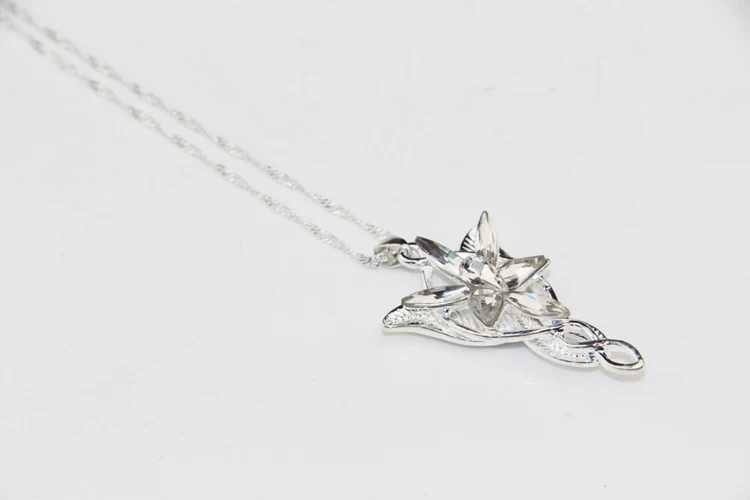 ZRM Fashion Arwen Evenstar Necklace The Elves Princess Crystal Cubic Zirconia Stone Pendant Jewelry For Women Gifts | Украшения и