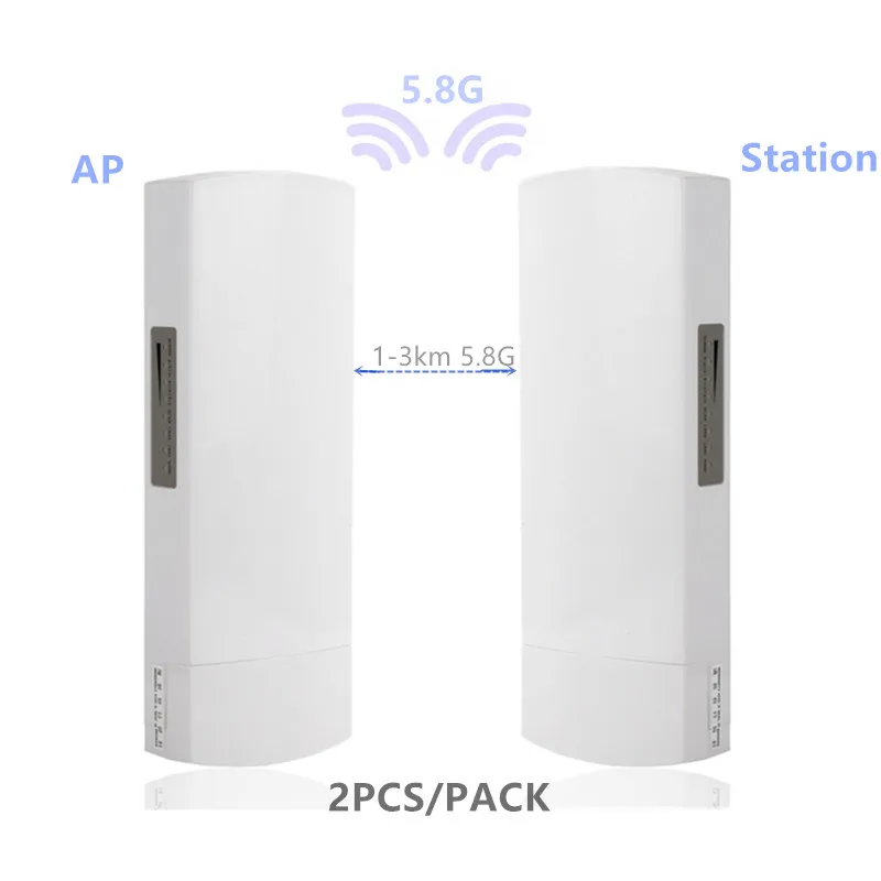 2 шт. маршрутизатор Wi Fi 1 3 км 300 Мбит Открытый CPE 5 8G беспроводной доступ точка мост