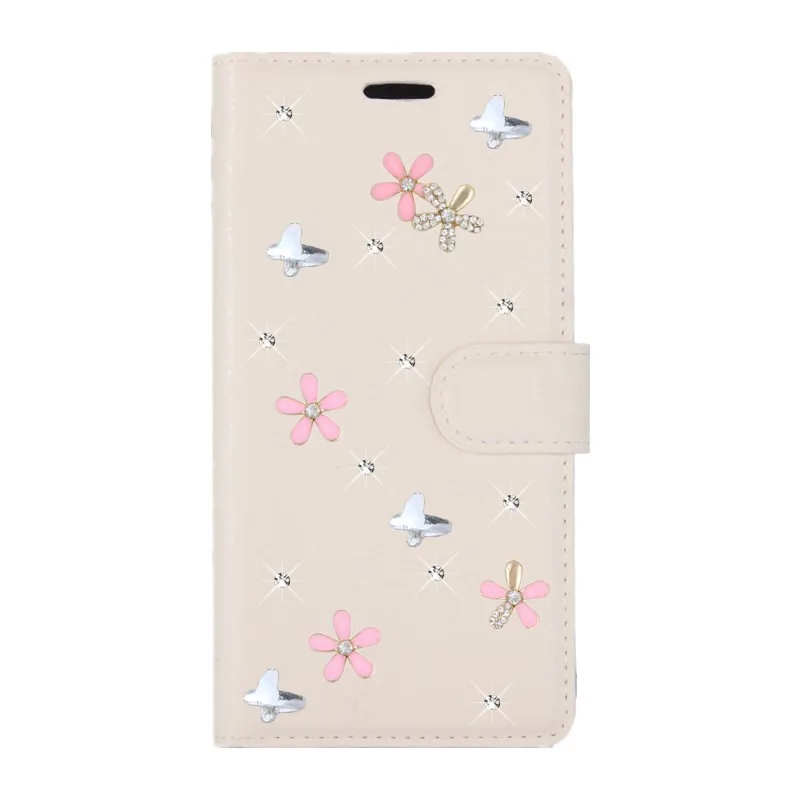Блестящий кожаный флип-чехол со стразами для Samsung Galaxy A7 A8 A9 2018 A6 Plus J7 Neo J3 J5 A3 A5 2016 2017