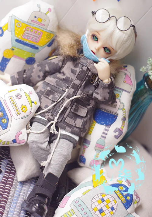 Miucat-BJD куклы камуфляж Толстовка Зимняя куртка для 1/6 yosd и 1/4msd 3 цвета