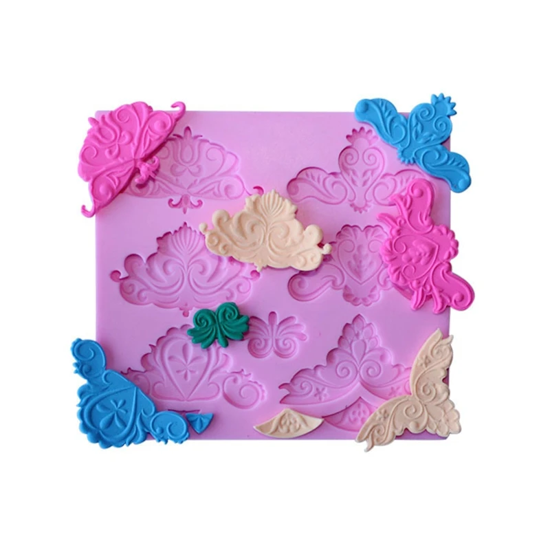 Kitchen Accessories Cooking Decorative Pattern Chocolate Moule Silicone Cake Decoration Fondant Mold |